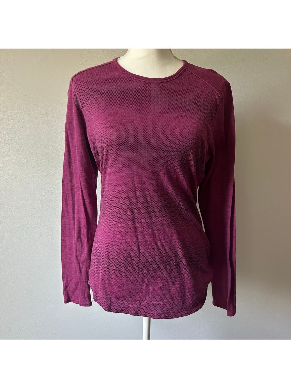 Seg’Ments 100% Wool Maroon Fitted Undershirt Thermal Layer Size M